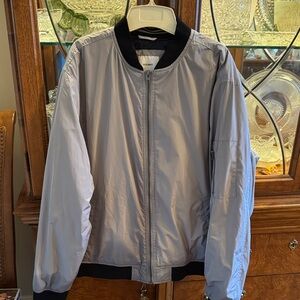 Old Navy Light Gray Bomber Jacket XL